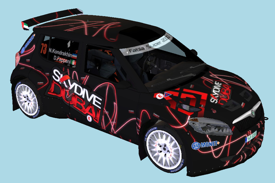 Skoda Fabia S2000 13 WRC 3d model