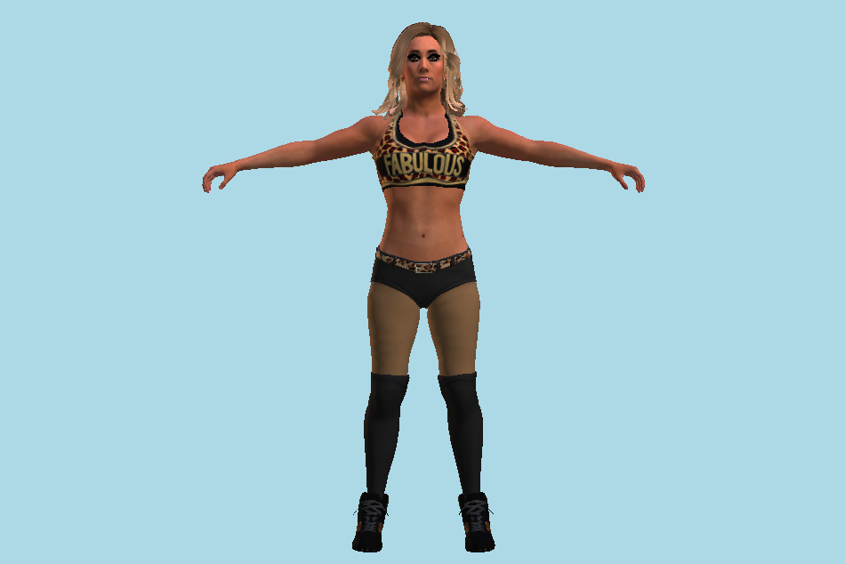 Carmella WWE 2K17 Female Wrestler Superstar Girl 3d model