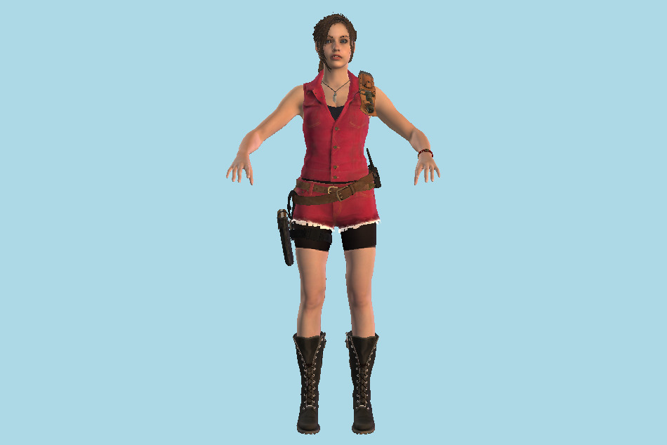 Resident Evil Remake Claire Girl 3d model