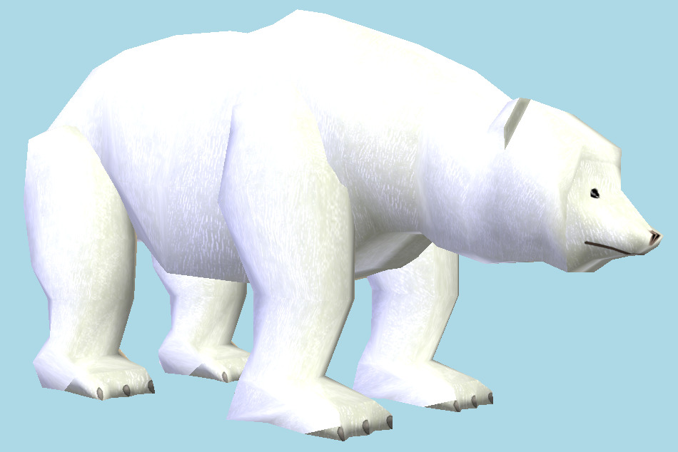 White Bear (Low poly) 3d model