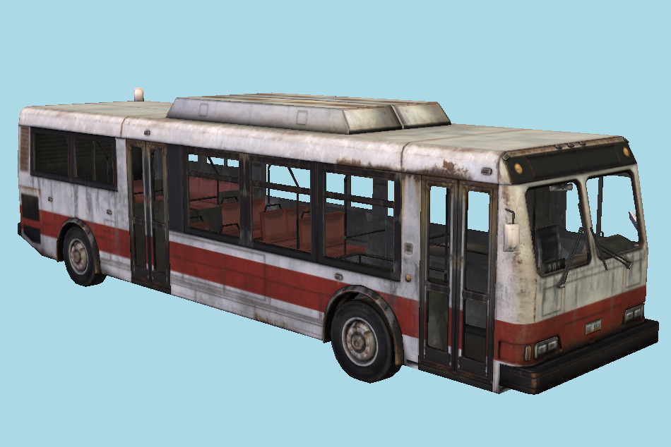 Abandoned Bus 3d model