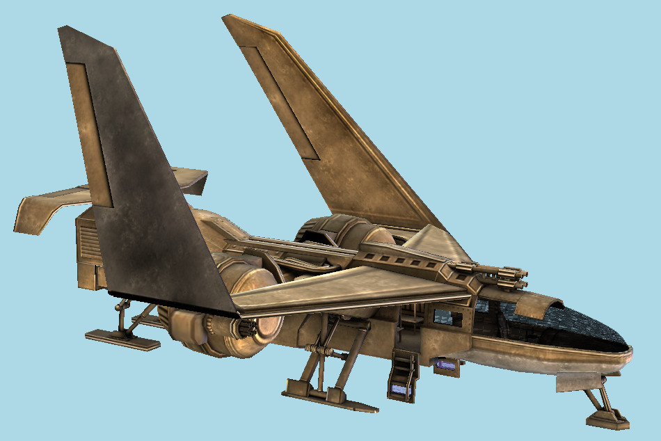 Futuristic Combat Jet 3d model