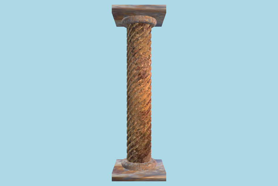 Architecture Column Twisted 3d model