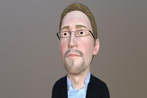 Edward Snowden 3D caricature caricature, hero, politician, snowden, cia, whistleblower, edwardsnowden, low-poly