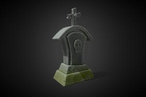 Stylized Gravestone prop, dead, cemetery, gravestone, grave, scary, props, statue, religion, horrorgame, substancepainter, substance, asset, game, lowpoly, stylized, spooky, horror, halloween-2020