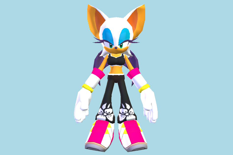 Sonic Riders Rouge 3d model. 