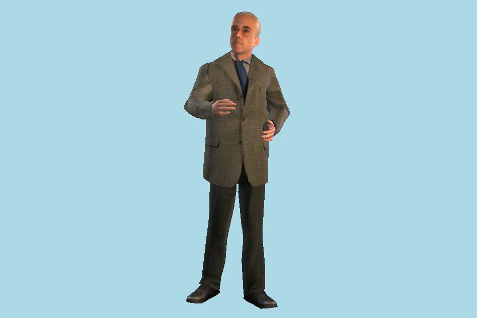Senior Business Man 3d model