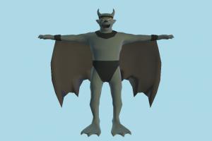 Gargoyle Devil devil, evil, bat, monster, animal-character, character