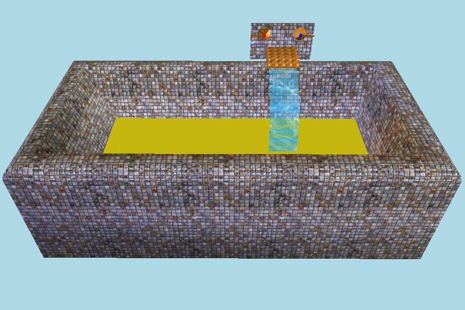 Mosaic Bathtub 3d model