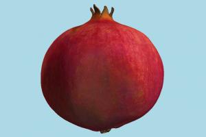 Pomegranate fruit, vegetable, food, scanned