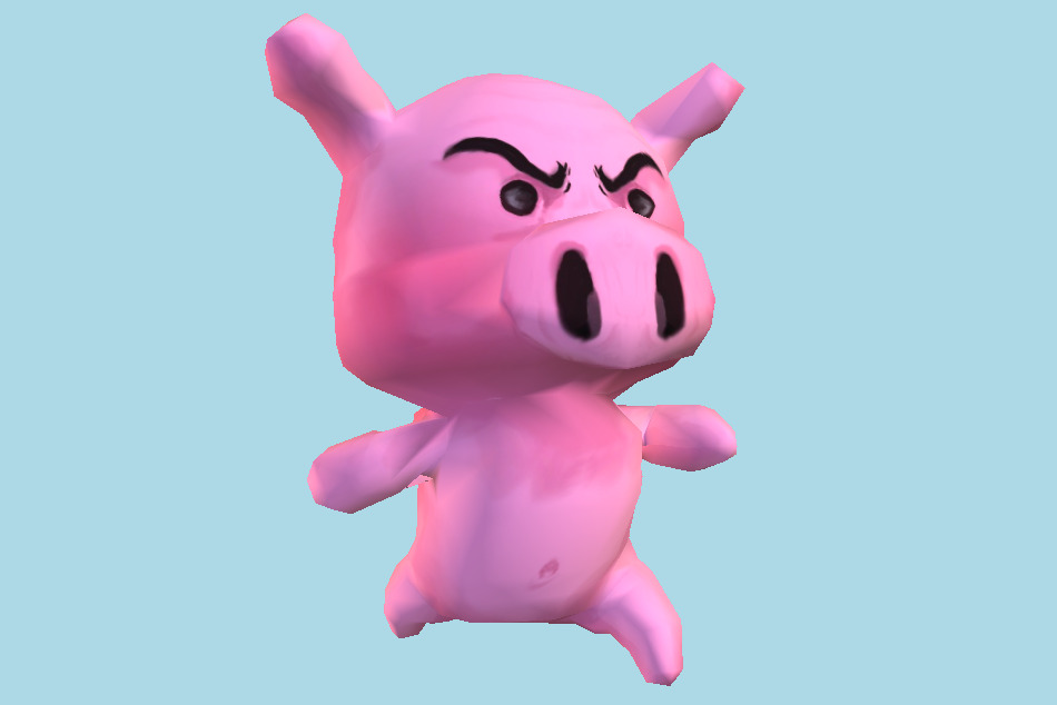 Pig Toy Lowpoly 3d model