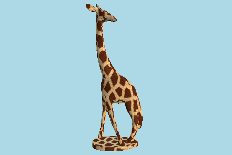 Giraffe Sculpture 3d model