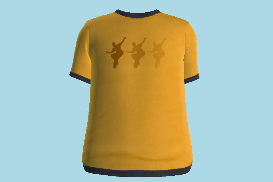 Yellow T-Shirt 3d model