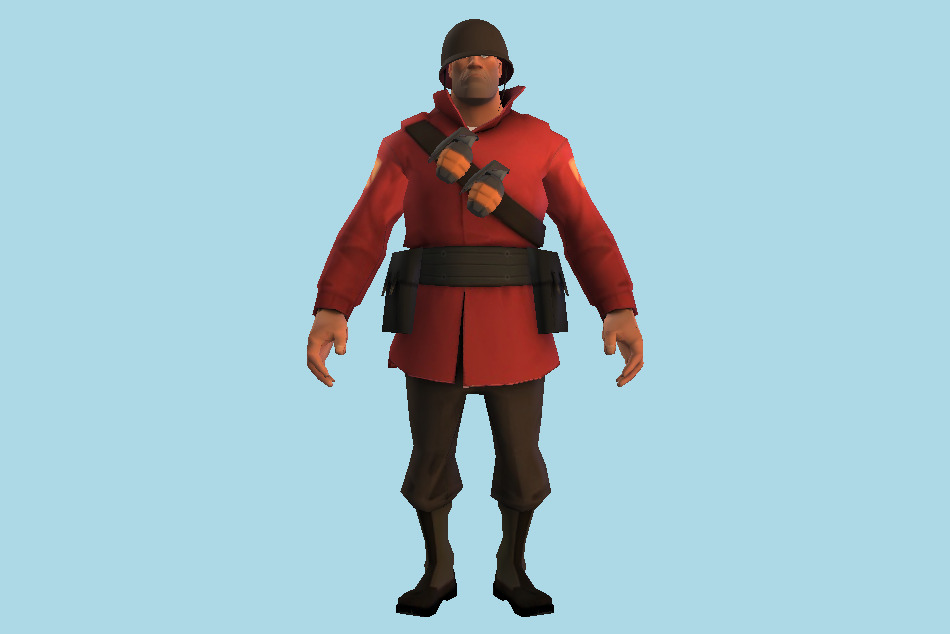 Team Fortress 2 Guard Soldier 3d model
