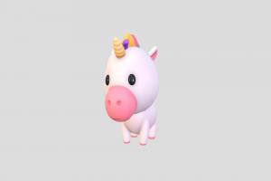 Character061 Unicorn unicorn, toon, cute, little, baby, toy, mascot, rainbow, tale, character, cartoon, horse, animal, monster, fantasy
