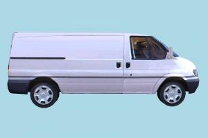 Van Low-poly van, bus, vehicle, truck, carriage, car, metro, transit, transport, cargo, low-poly
