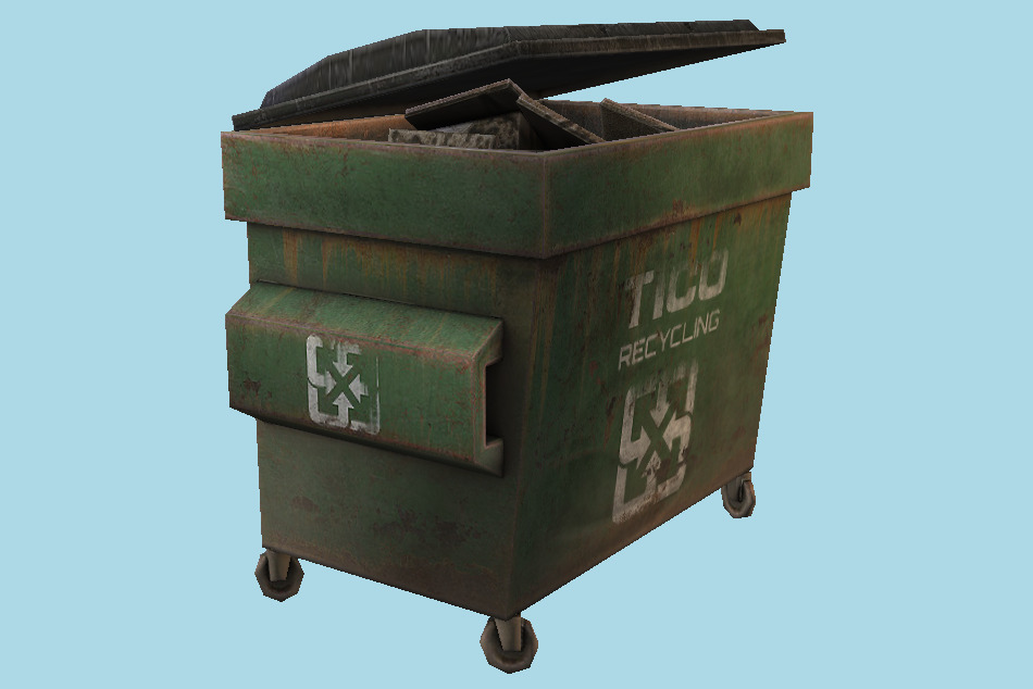Dumpster Recycle Trash 3d model