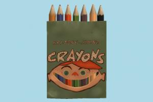 Pencils Box pencil, pen, color, pencils, colors, set, box, handpainted, cartoon, drawing, draw, painter, school, student, baby, toy, colorful, lowpoly
