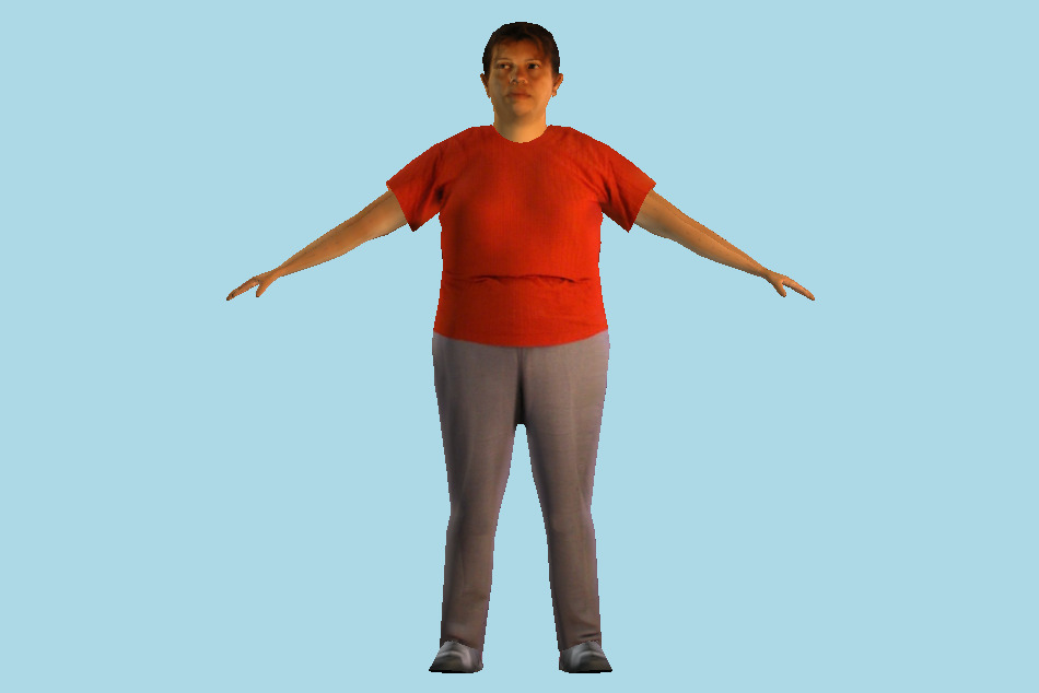 Fat Woman Standing 3d model