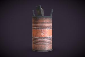 Burn Barrel | GAME ASSET | Agustin Honnun barrel, game-props, street-props, street, free-game-assets, free-game-props, burn-barrel