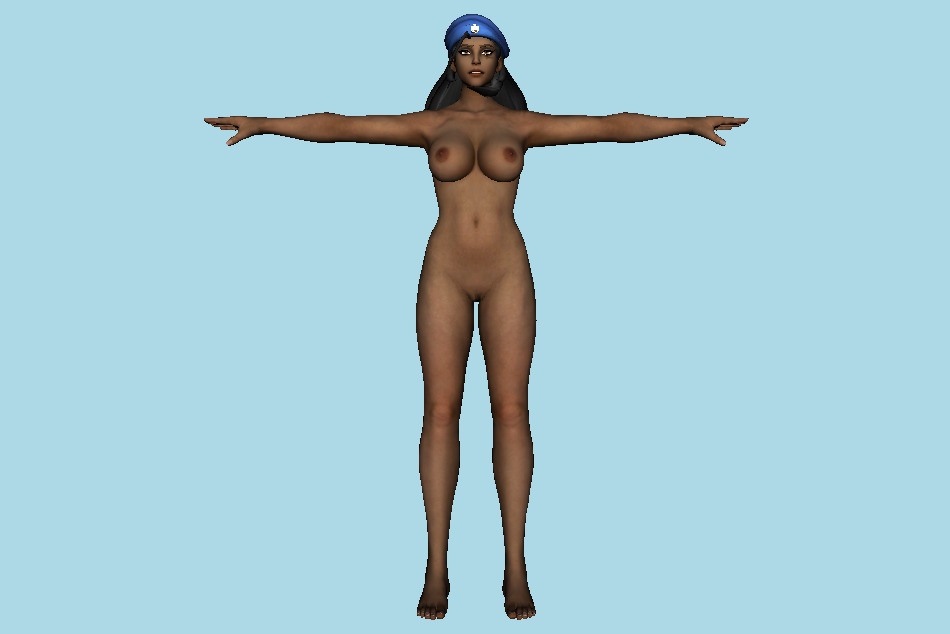 Ana Amari Nude Girl 3d model