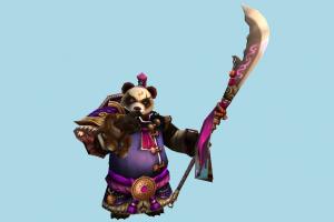 Panda Warrior panda-warrior, panda, animal-character, bear, character, animal, animals, cartoon