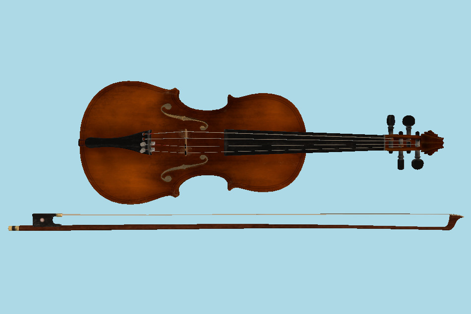 Old Maggini Violin 3d model