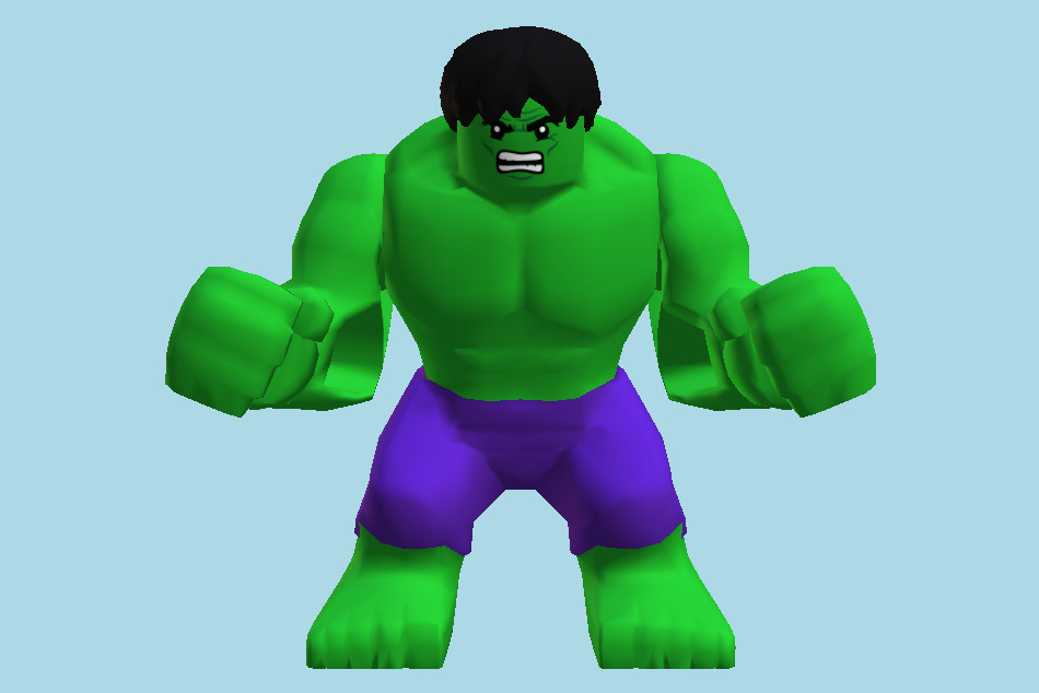 Hulk Lego 3d model
