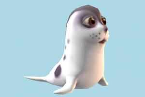 Seal seal, pinniped, dugong, sea-creature, cartoon