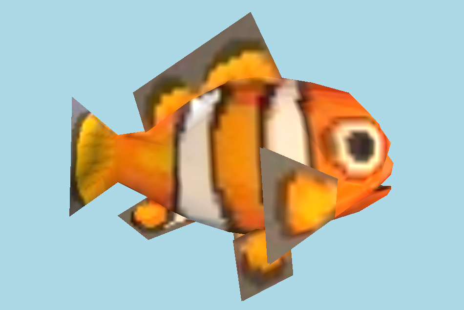 New Leaf Clownfish Kumanomi Fish 3d model