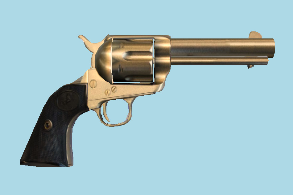 Classic Six Shooter 1873 Revolver Gun 3d model