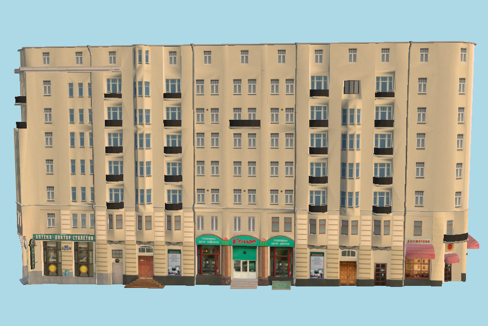 Old Moscow House 3d model