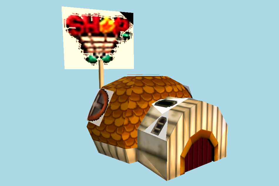 Mario Party Mushroom Shop 3d model