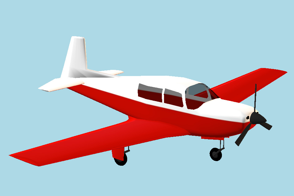 Mooney M20 Personal Use Civil Aircraft 3d model