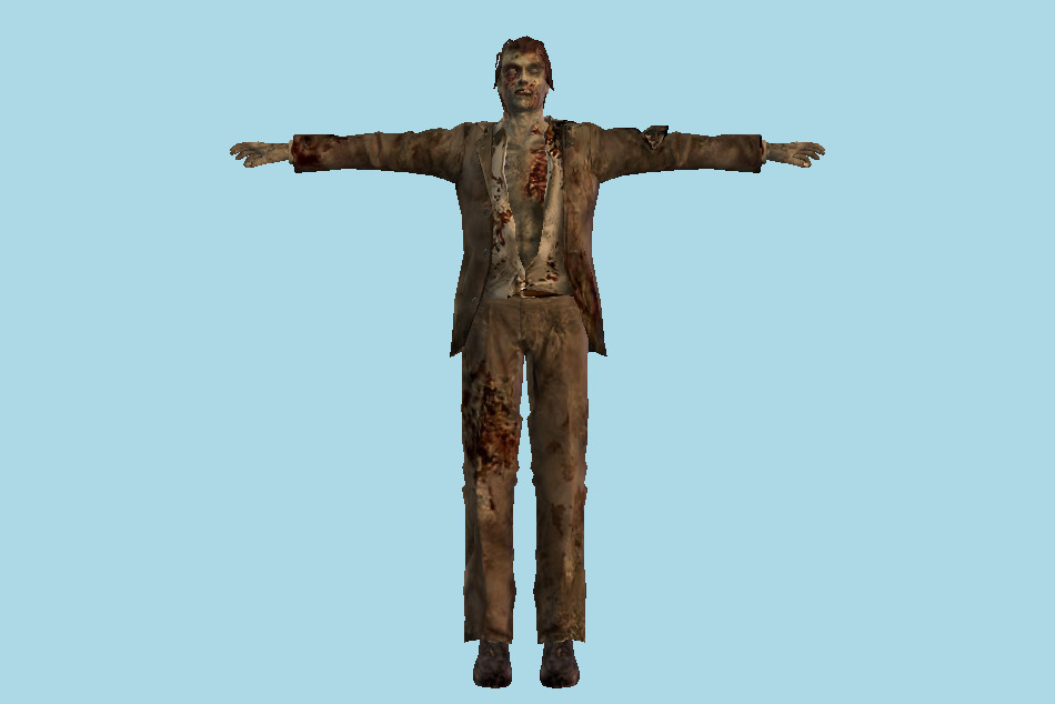 Resident Evil 0 Zombie 3d model