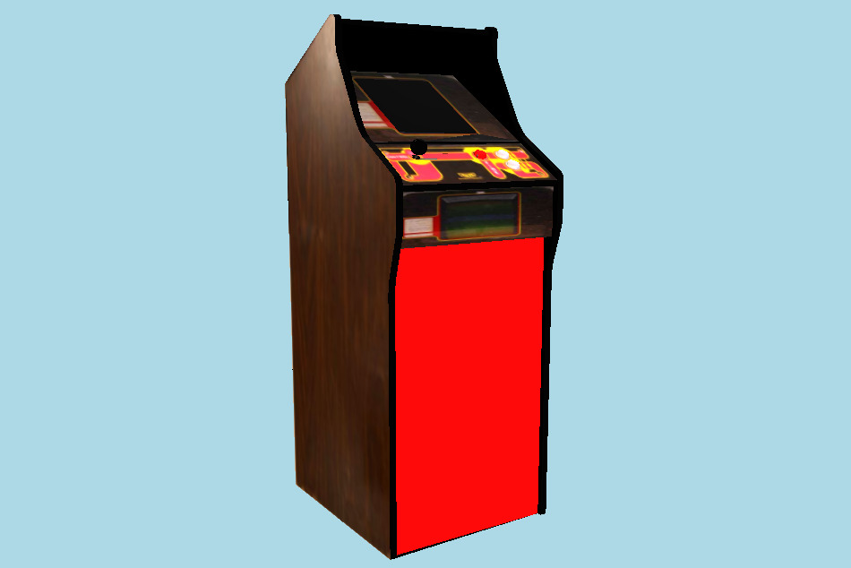 Space Invaders Upright Arcade Machine 3d model