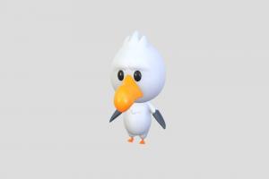 Character064 Seagull toon, cute, little, baby, bird, toy, mascot, seagull, beach, gull, character, cartoon, animal, sea