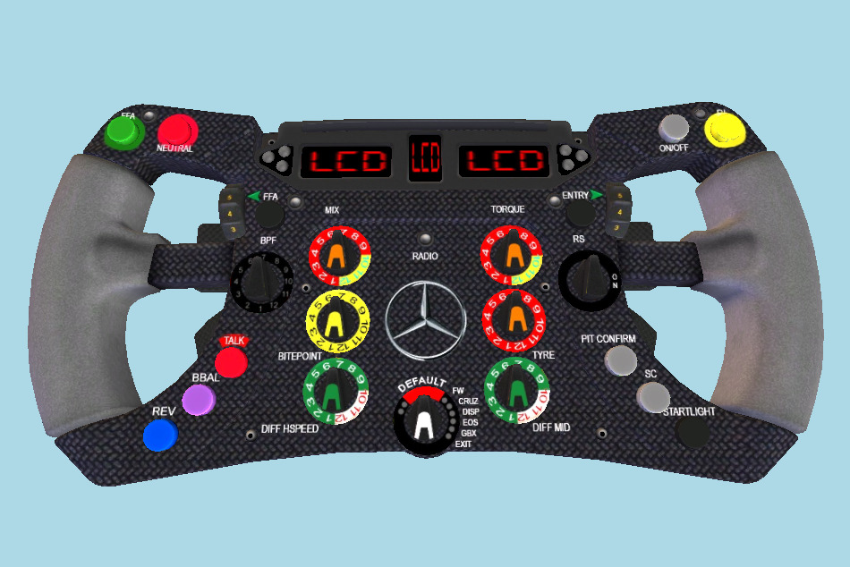 Mercedes F1 Wheel Control 3d model