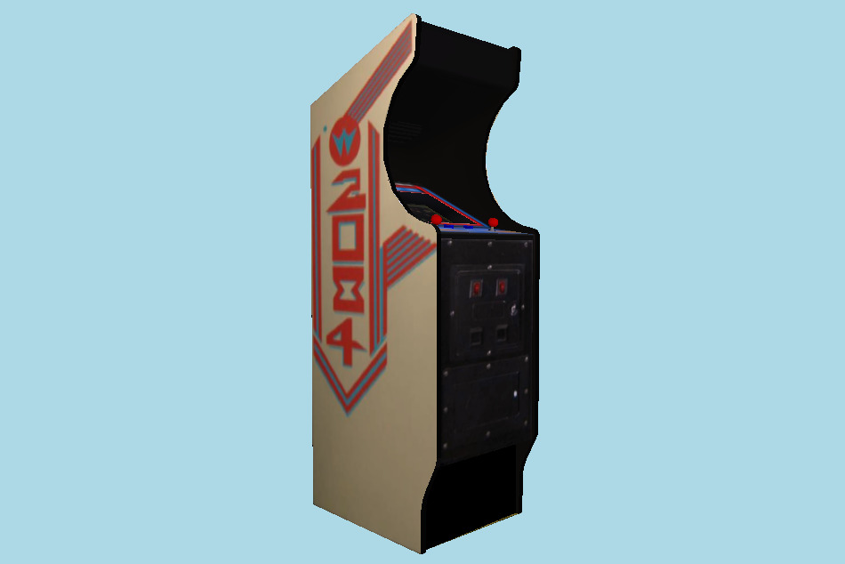 Robotron Upright Arcade Machine 3d model