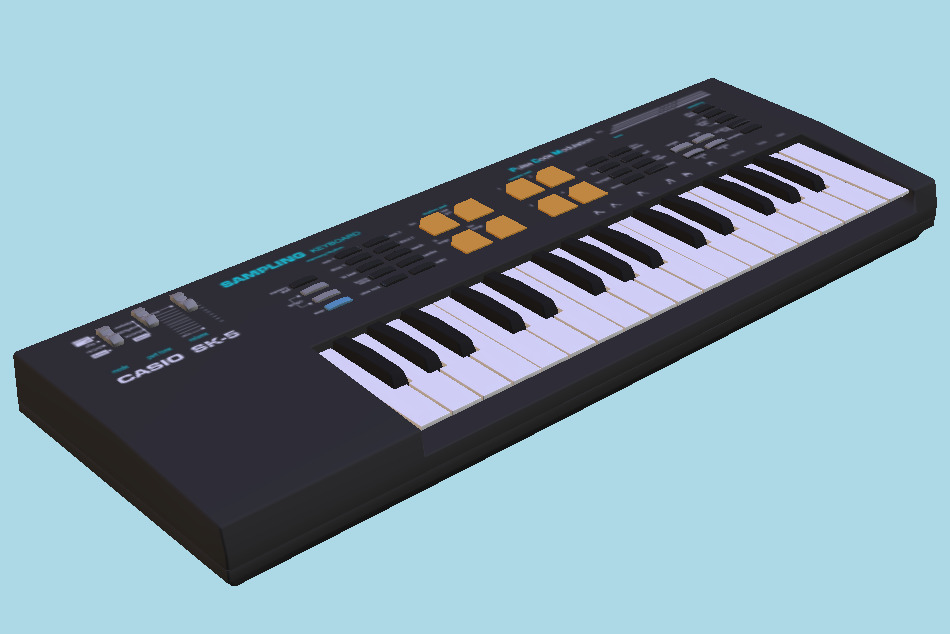 Casio SK-5 Sampling Org Keyboard 3d model