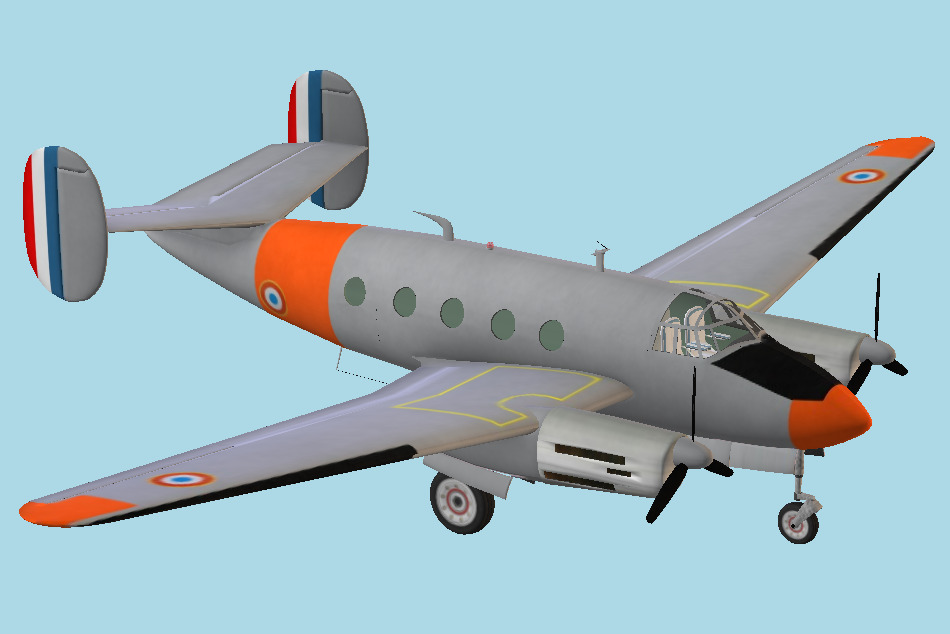 Dassault MD.312 Flamant Aircraft 3d model