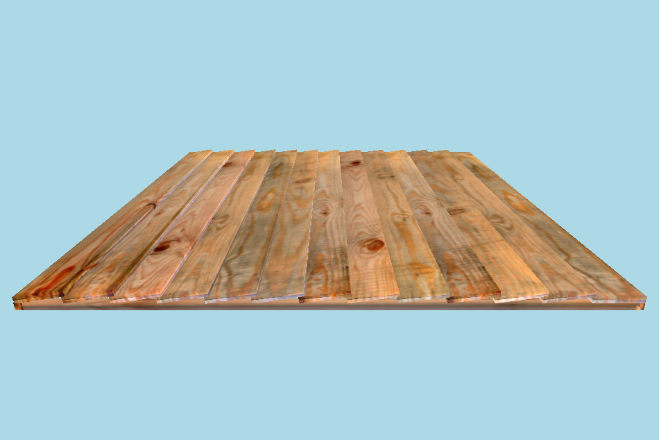 Weathered Fence Panel Plate of Wood 3d model