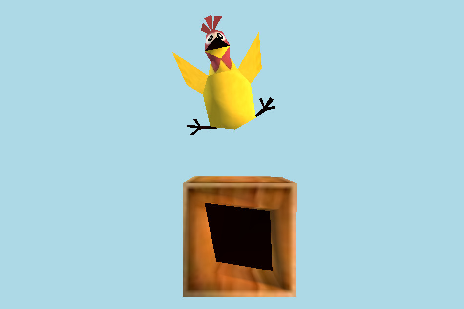 Earthworm Jim 3D Simple Chicken (Happy) 3d model