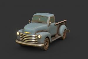 Antique Pickup Truck truck, abandoned, vintage, transport, unreal, pickup, rusty, antique, american, rural, farm, old, lorry, ue4, substance, 3dsmax, vehicle, substance-painter, car