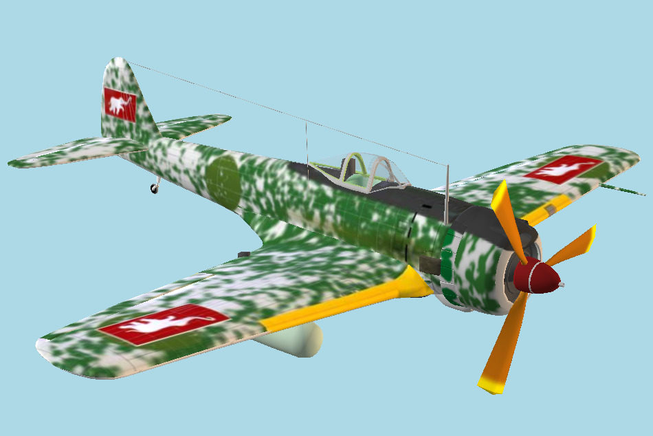 Nakajima Ki43 Bundle Aircraft 3d model