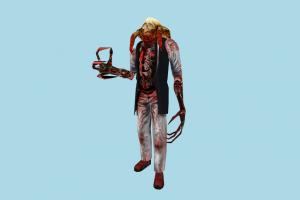 Zombie mdl, hlmdl, halflife, characters, animated, zombie