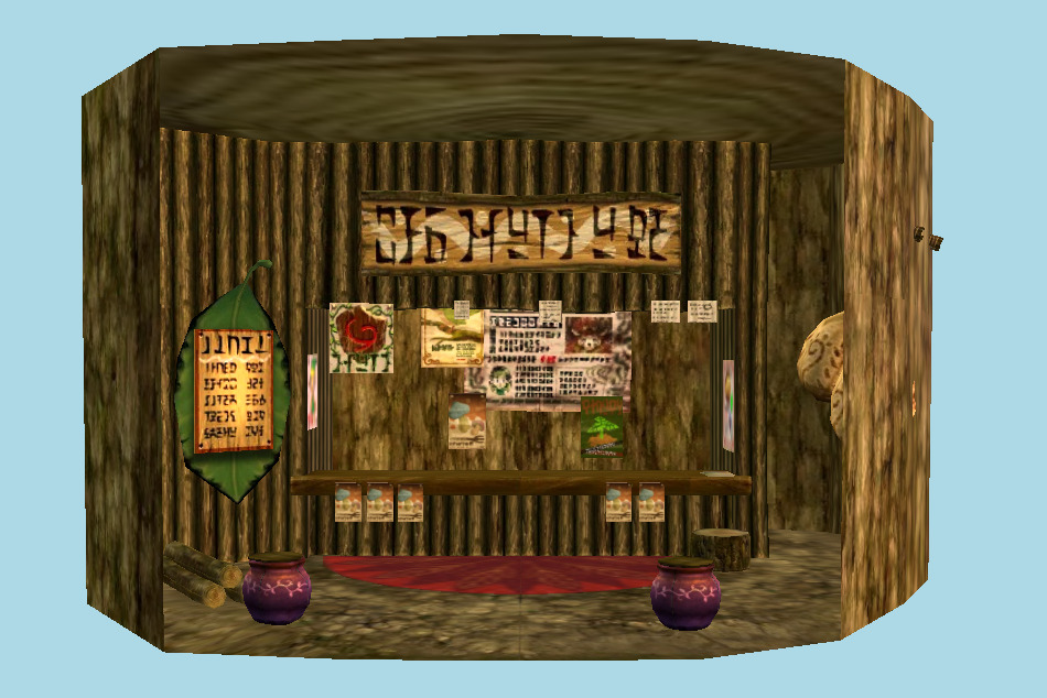 The Legend of Zelda: Ocarina of Time 3D Kokiri Forest Shop 3d model