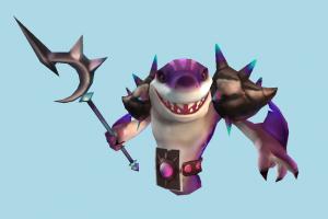 Summoners Dark summoners, cartoon-character, cartoon, character, shark