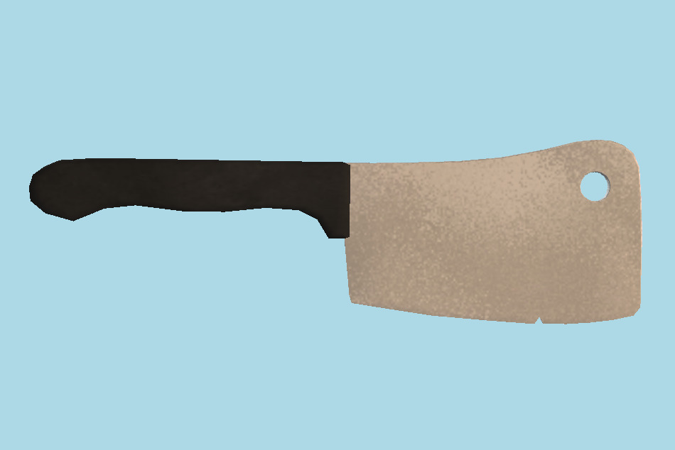 Cutlery Butcher Knife 3d model