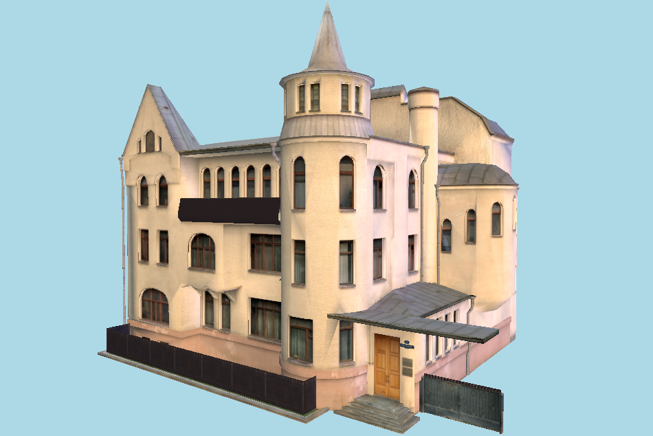 Soviet Russian Mansion Building House 3d model